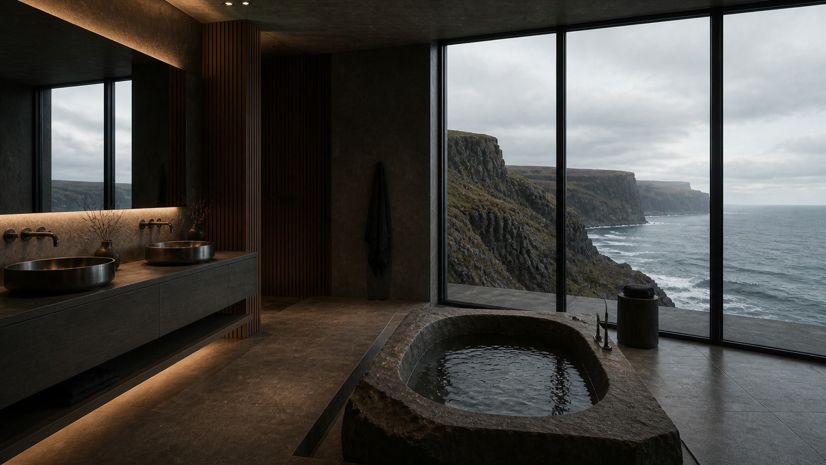 Primary bath, a room in Basalt House