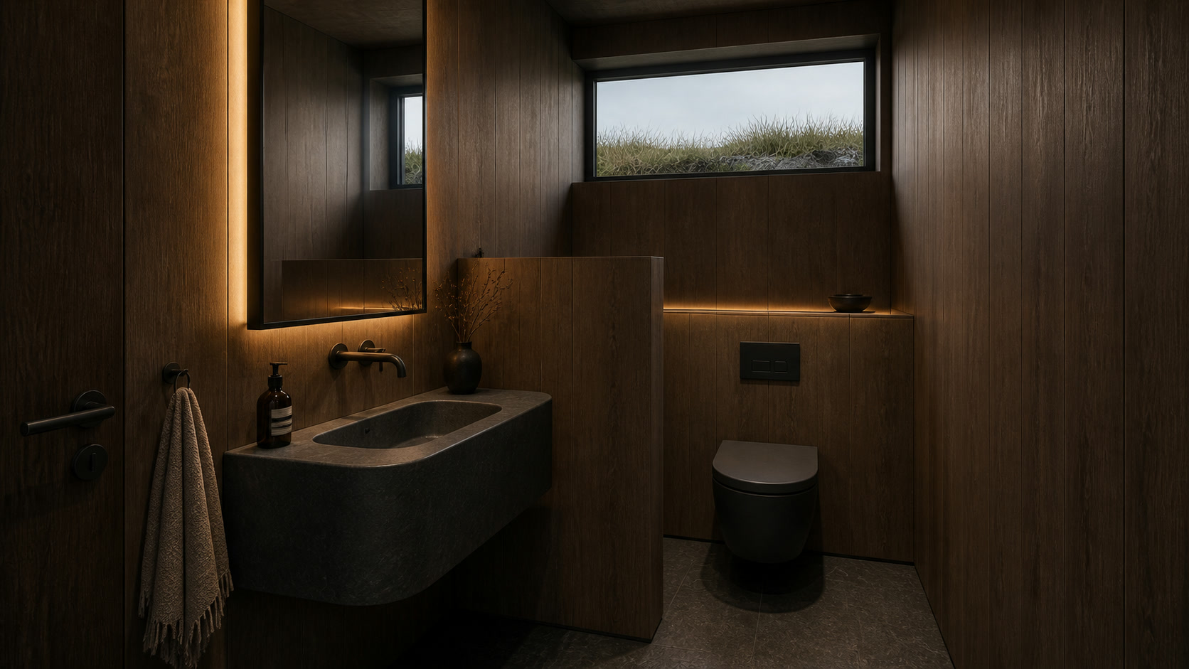 Guest powder room, a room in Basalt House